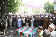 اقامه نماز نماینده ولی فقیه در مازندران بر پیکرهای پاک شهدای ساروی تجاوز تروریستی رژیم صهیونستی