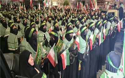 چهل و ششمین اجتماع مردم انقلابی بابلسر با محوریت رزمایش اقتدار بانوان گردان کوثر این شهرستان برگزار شد
