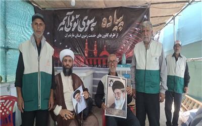حضور امام جمعه شهرستان سیمرغ در موکب امام رضا(ع) مازندران مستقر در مرز مهران