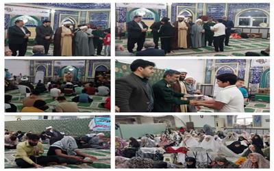 برگزاری ویژه برنامه تجلیل از معتکفین مسجد جامع شهرستان سیمرغ