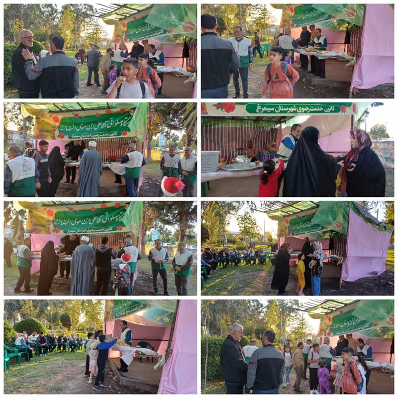 ایستگاه صلواتی چهارشنبه‌های رضوی(ع) درسوگ حضرت زهرا(س)درسیمرغ برپا شد