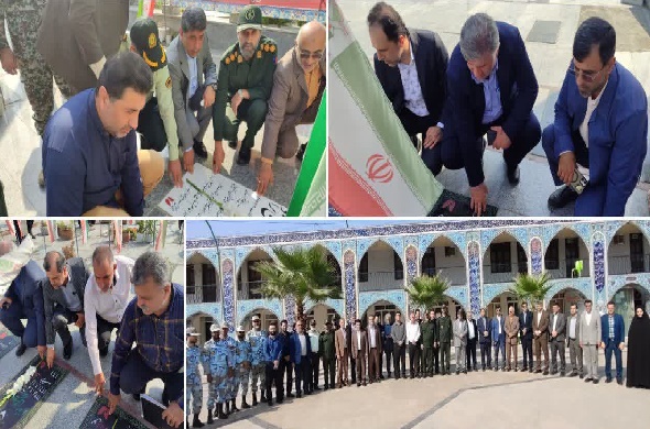 غبارروبی مزار شهدا؛ تجدید میثاق مسئولان بابلسر با آرمان‌های شهیدان